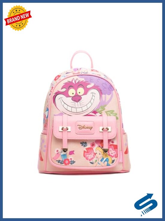 Faux Leather Mini Backpack with Adjustable Straps, Floral Pattern